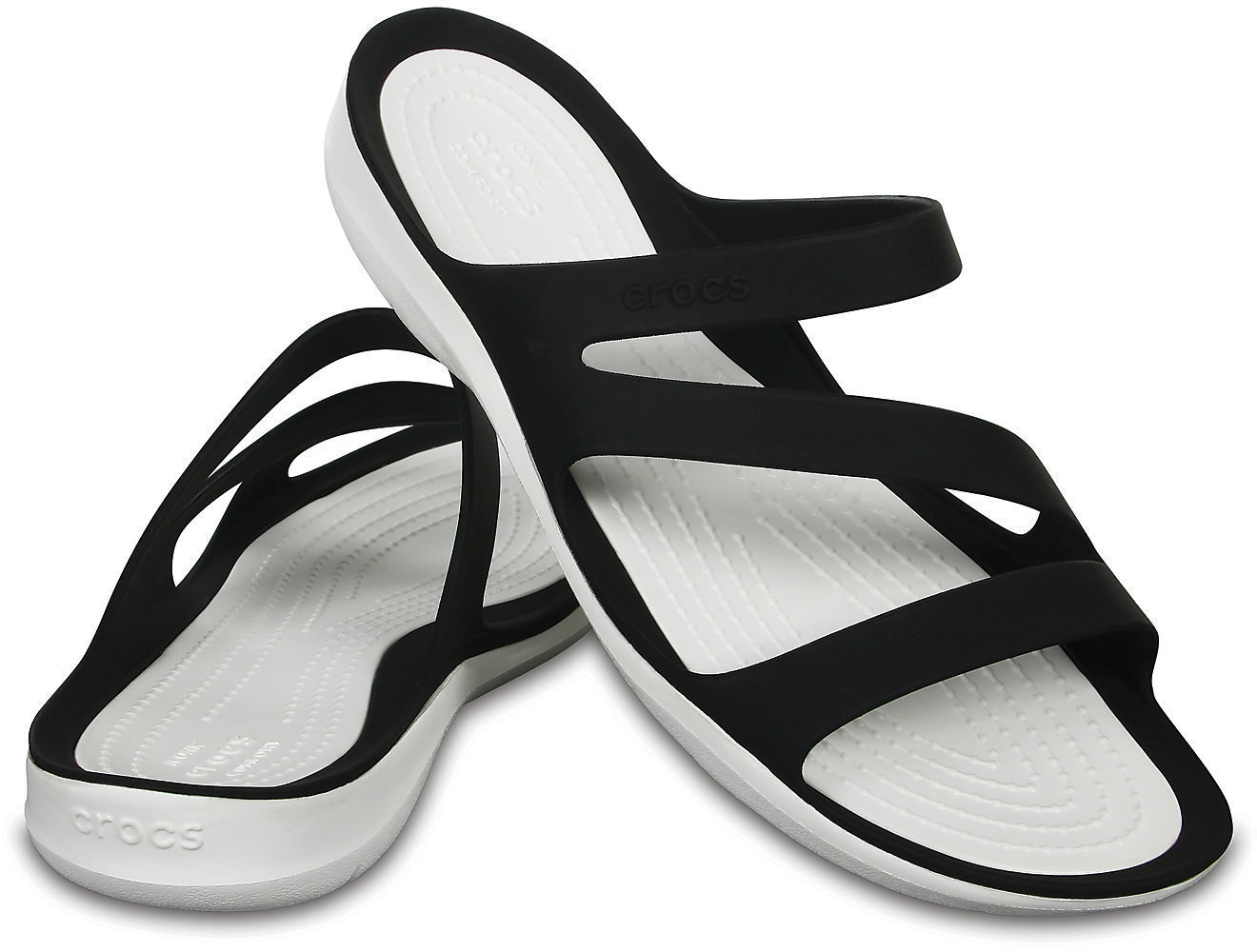 Scarpe donna Crocs Women's Swiftwater Sandal Black/White 38-39