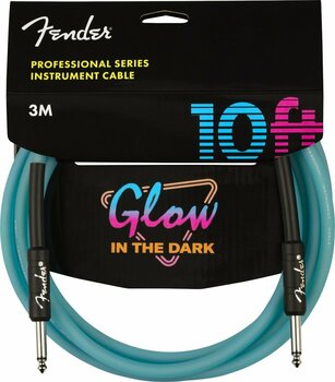 Instrument Cable Fender Professional Glow in the Dark Blue 3 m Straight - Straight - 1