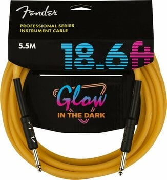 Hangszerkábel Fender Professional Glow in the Dark Narancssárga 5,5 m Egyenes - Egyenes - 1