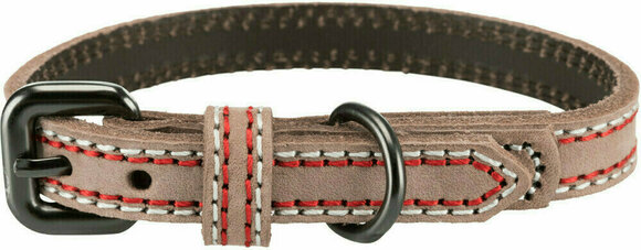Trixie Lederhalsband Native – Größe M (36-43 Cm), Cappuccino, Mit D-Ring