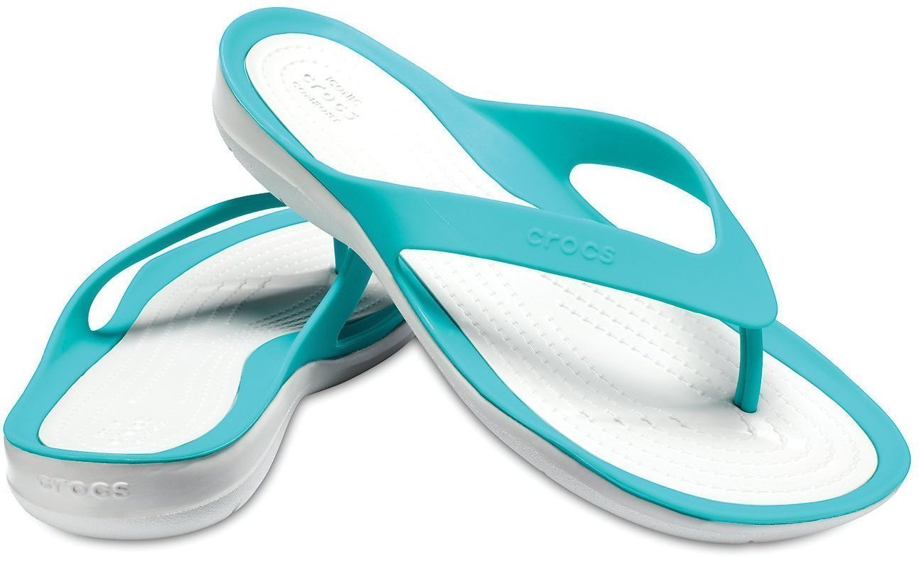 Scarpe donna Crocs Women's Swiftwater Flip Tropical Teal/Pearl White 36-37