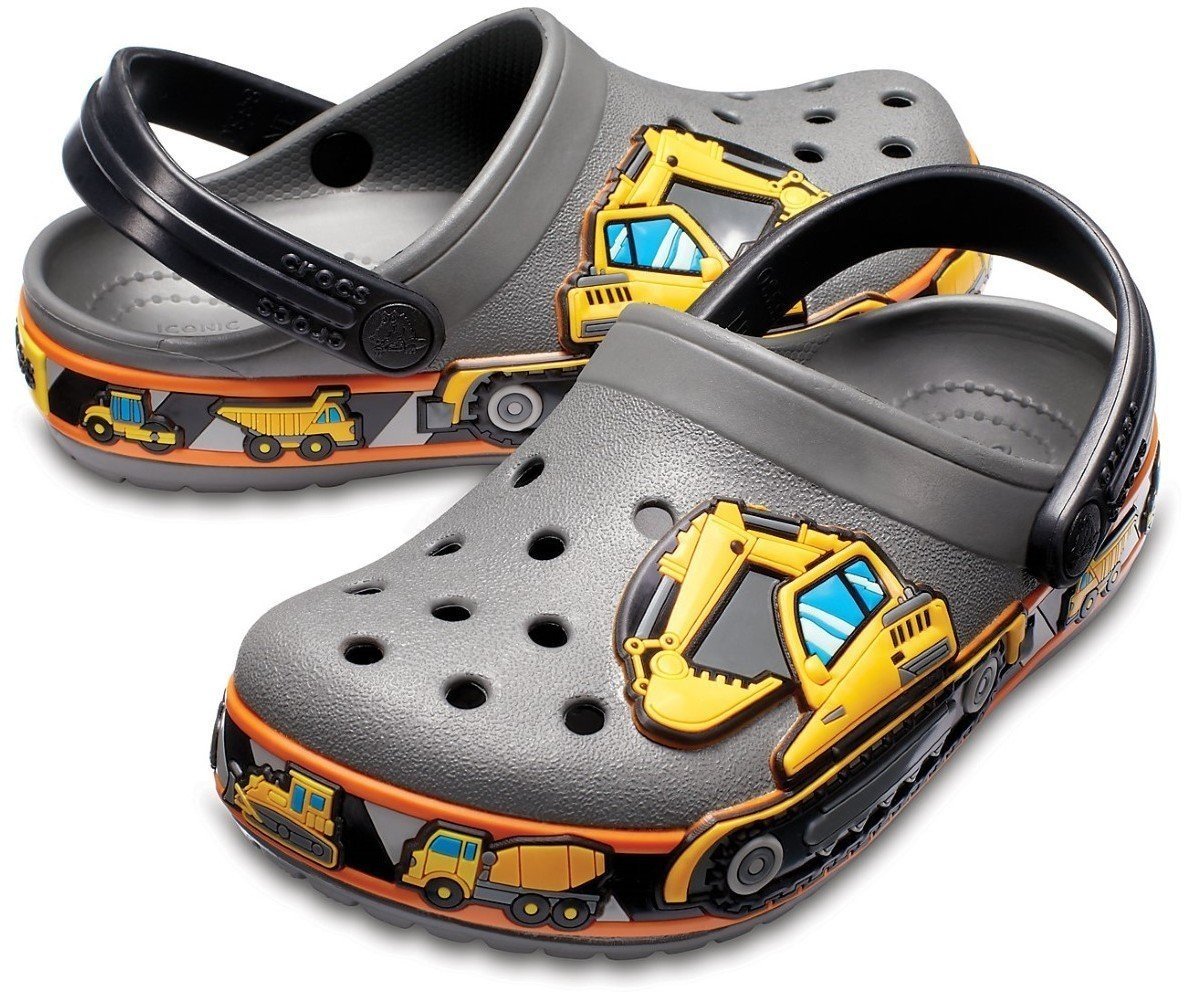 Chaussures de bateau enfant Crocs Crocband Fun Lab Graphic Clog Kids Slate Grey 24-25
