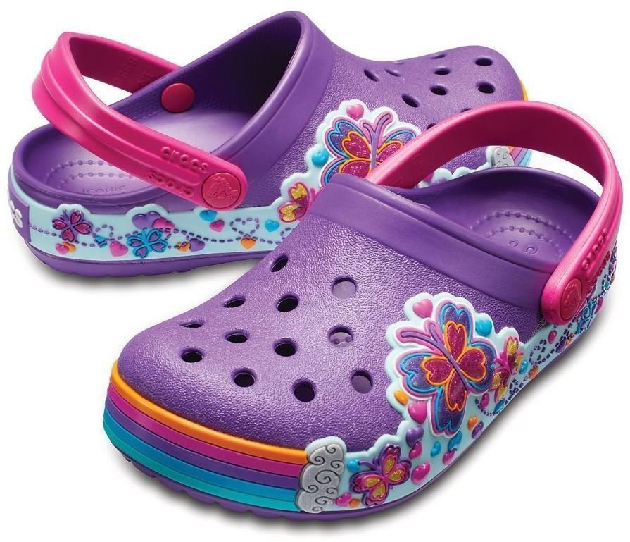 Dječje cipele za jedrenje Crocs Crocband Fun Lab Graphic Clog Kids Amethyst-24-25