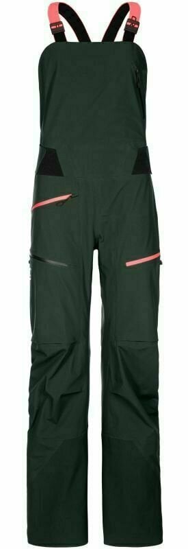 Pantalons de ski Ortovox 3L Deep Shell Bib W Green Pine S
