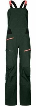 Pantalons de ski Ortovox 3L Deep Shell Bib W Green Pine S - 1