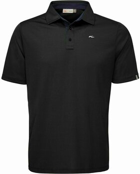 Poloshirt Kjus Silas Mens Polo Shirt Black/Atlanta Blue 50 - 1