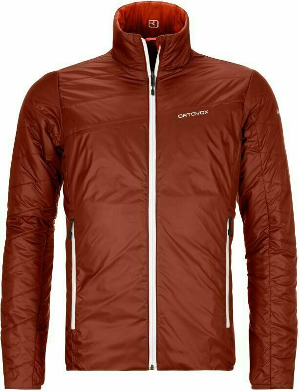 Skijacke Ortovox Swisswool Piz Boval M Clay Orange M Skijacke