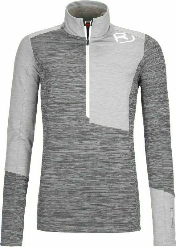 Hanorace Ortovox Fleece Light Zip Neck W Nuanțe de gri L Hanorace