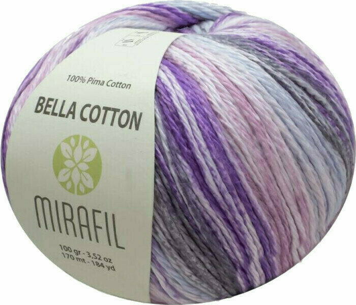 Fil à tricoter Mirafil Bella Cotton Turbo 513 Lila