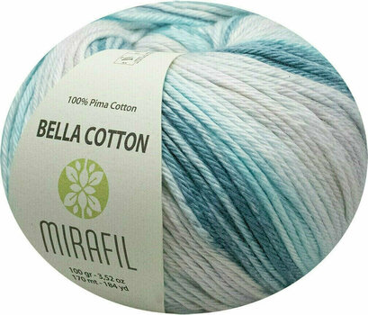 Przędza dziewiarska Mirafil Bella Cotton Turbo 516 Blue Grey Przędza dziewiarska - 1