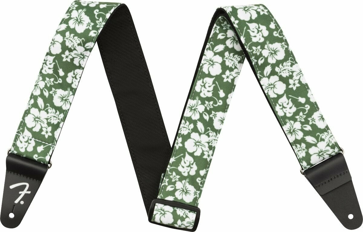 Textilgurte für Gitarren Fender 2'' Hawaiian Strap Green Floral