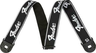 Fender Quickgrip Running Logo Running Logo Black and White Sangle pour guitare (Comme neuf)
