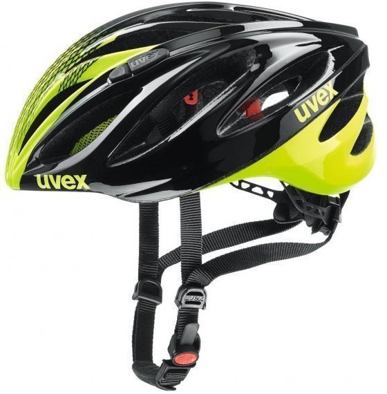 Casque de vélo UVEX Boss Race Black/Neon Yellow 52-56 Casque de vélo