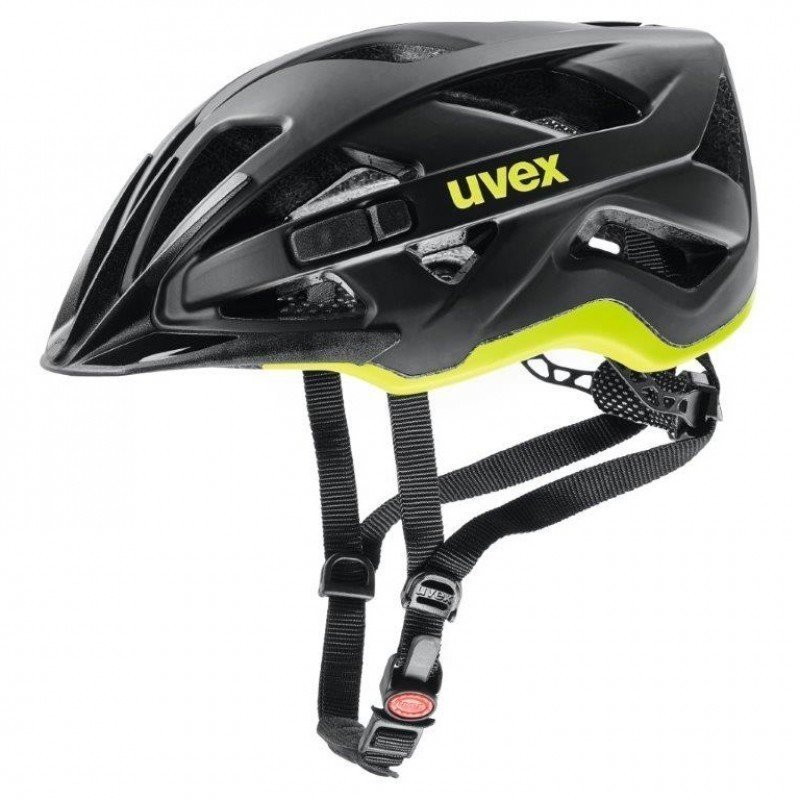 Capacete de bicicleta UVEX Active CC Black/Yellow Matt 52-57 Capacete de bicicleta