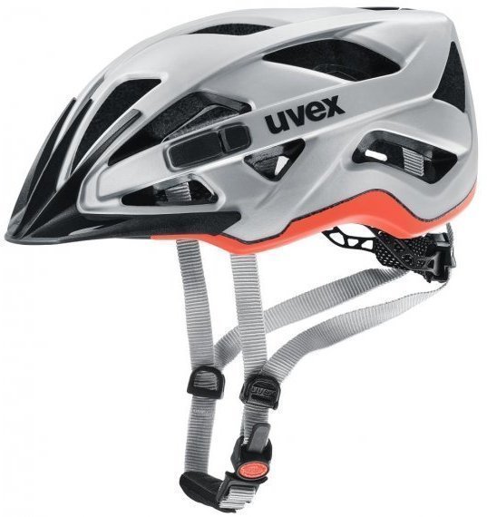 Cyklistická helma UVEX Active CC Silver/Orange Matt 52-57 Cyklistická helma