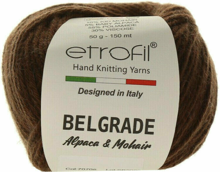 Knitting Yarn Etrofil Belgrade 70708 Coffee Knitting Yarn