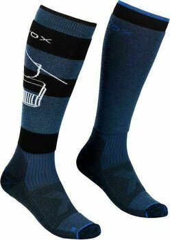 Lyžiarske ponožky Ortovox Free Ride Long M Petrol Blue 39-41 Lyžiarske ponožky - 1