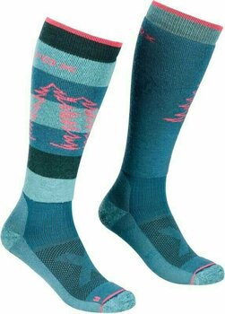 Lyžařské ponožky Ortovox Free Ride Long W Pacific Green 35-38 Lyžařské ponožky - 1