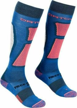 Ski Socks Ortovox Ski Rock 'N' Wool Long W Just Blue 42-44 Ski Socks - 1