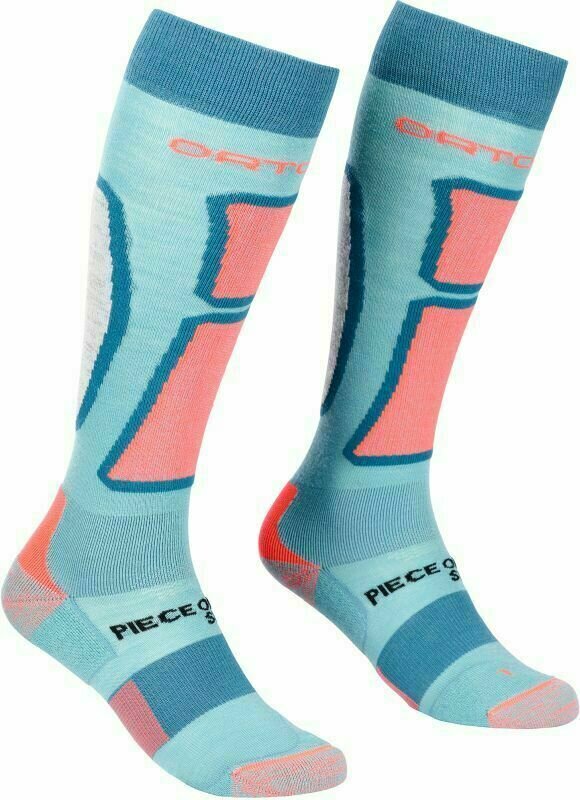 Ski Socken Ortovox Ski Rock 'N' Wool Long W Ice Waterfall 39-41 Ski Socken