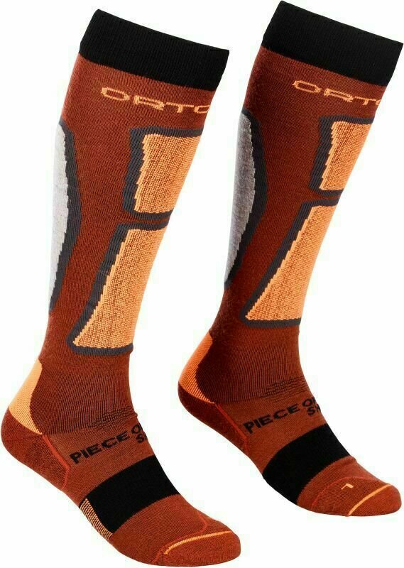 Smučarske nogavice Ortovox Ski Rock 'N' Wool Long M Clay Orange 39-41 Smučarske nogavice