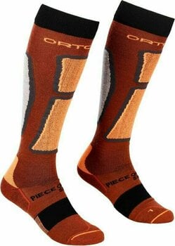 Ski Socks Ortovox Ski Rock 'N' Wool Long M Clay Orange 39-41 Ski Socks - 1