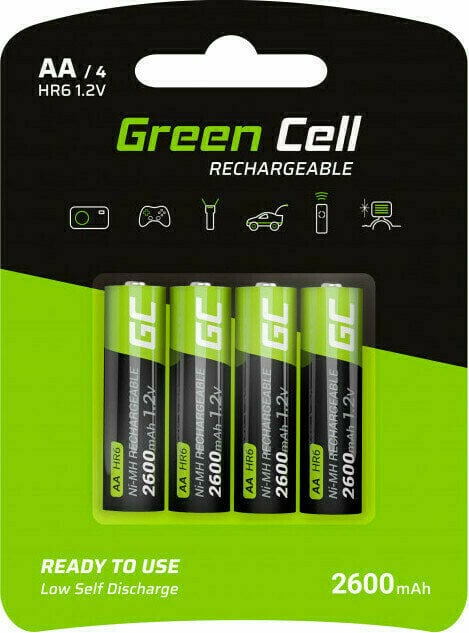 AA-batterier Green Cell AA HR6 Batteries 2600mAh 4