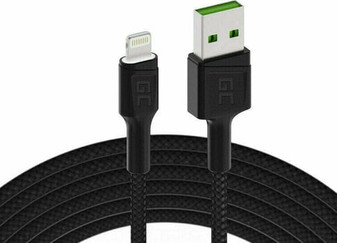 USB кабел Green Cell KABGC05 USB-A - Lightning 120cm Бял 120 cm USB кабел - 1