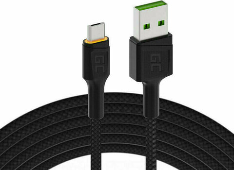USB Kabel Green Cell KABGC11 USB-A - microUSB 200cm Orange 200 cm USB Kabel - 1