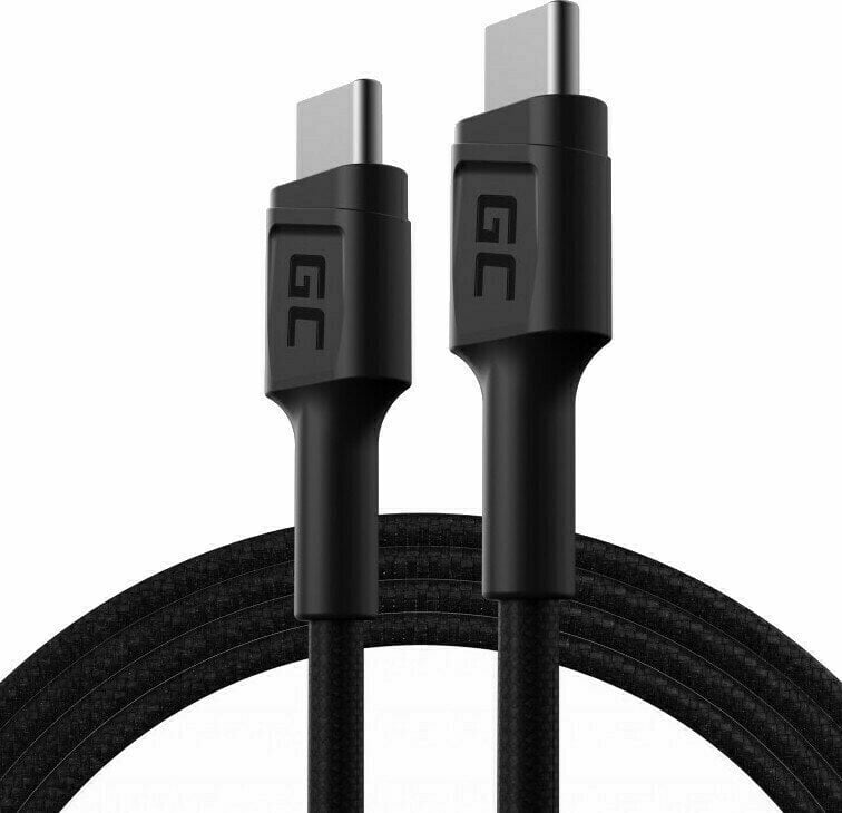 USB-kabel Green Cell KABGC30 PowerStream USB-C - USB-C 120cm Zwart 120 cm USB-kabel