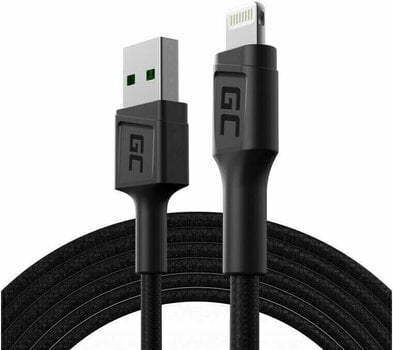 USB Cable Green Cell KABGC18 PowerStream USB-A - Lightning 200cm Black 200 cm USB Cable - 1