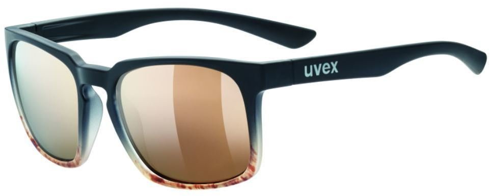 Óculos de ciclismo UVEX LGL 35 CV Black Mat Havanna-Colorvision Mirror Champagne Urban S3
