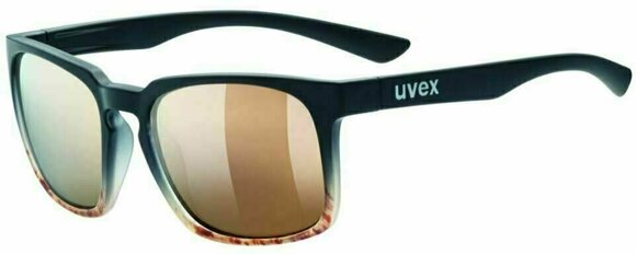 Fietsbril UVEX LGL 35 CV Black Mat Havanna-Colorvision Mirror Champagne Urban S3 - 1