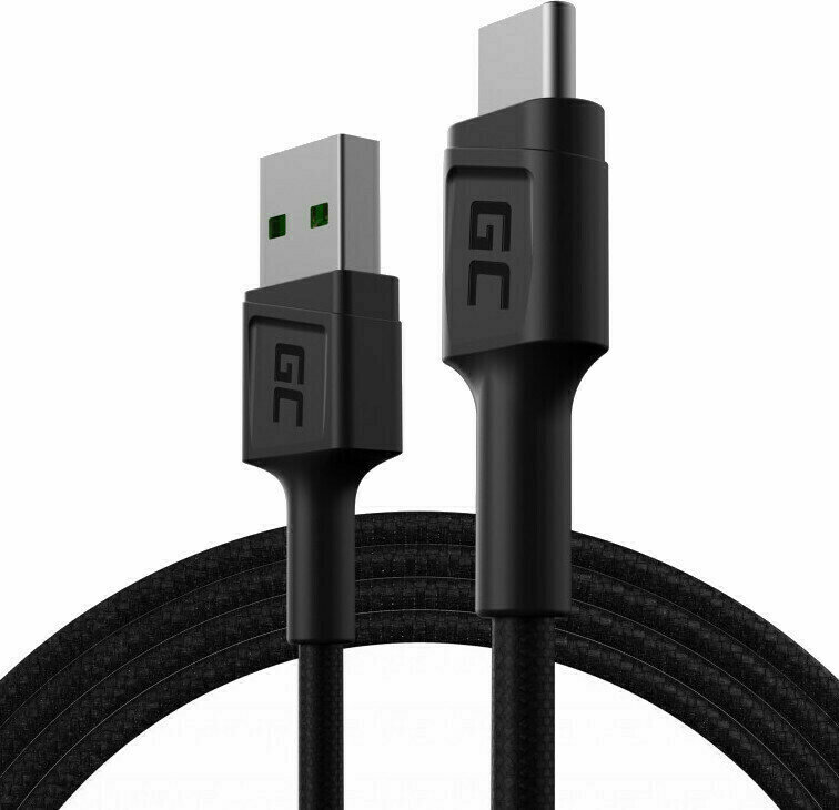 USB kabel Green Cell KABGC22 PowerStream USB-A - USB-C 120cm Sort 120 cm USB kabel
