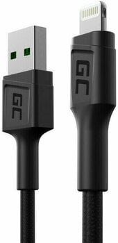 Cable USB Green Cell KABGC24 PowerStream USB-A - Lightning 30cm Negro 30 cm Cable USB - 1