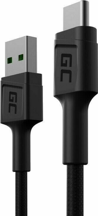 Καλώδιο USB Green Cell KABGC25 PowerStream USB-A - USB-C 30cm Μαύρο χρώμα 30 εκ. Καλώδιο USB