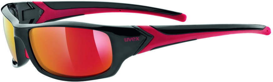 Športové okuliare UVEX Sportstyle 211 Black Red/Mirror Red