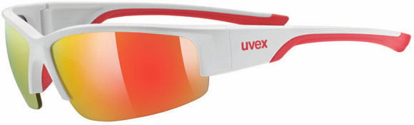 Fietsbril UVEX Sportstyle 215 White/Mat Red/Mirror Red Fietsbril - 1