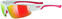 Óculos de ciclismo UVEX Sportstyle 215 White/Mat Red/Mirror Red Óculos de ciclismo