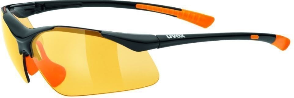 Kerékpáros szemüveg UVEX Sportstyle 223 Black/Orange/Litemirror Orange Kerékpáros szemüveg