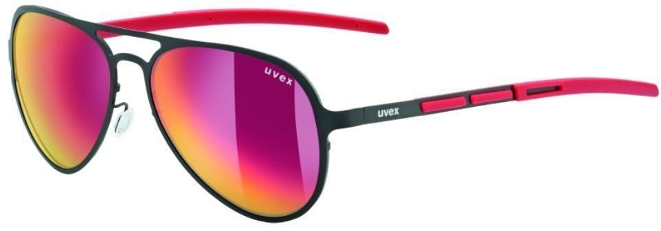 Lifestyle-lasit UVEX LGL 30 Polarized Black Red-Polavison Mirror Red S3