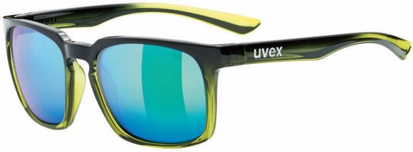 Okulary rowerowe UVEX LGL 35 Black Green-Mirror Green S3 - 1