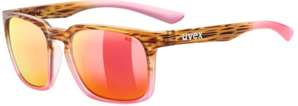 Cycling Glasses UVEX LGL 35 Havanna Pink-Mirror Red S3