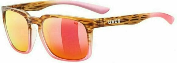 Cyklistické brýle UVEX LGL 35 Havanna Pink-Mirror Red S3 - 1