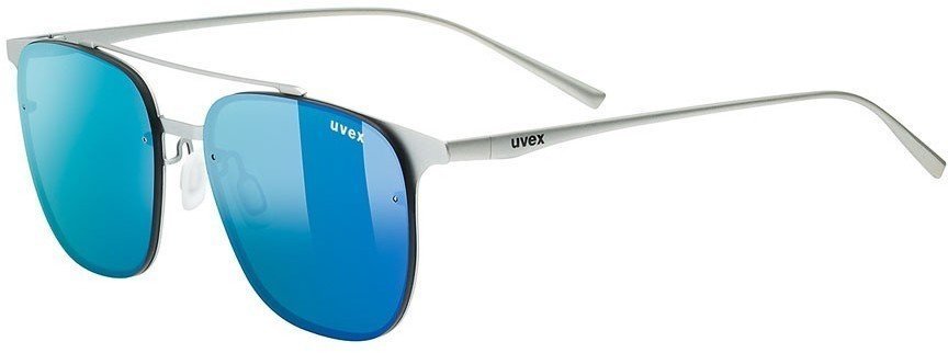 Occhiali da ciclismo UVEX LGL 38 Silver Mat-Mirror Blue S3
