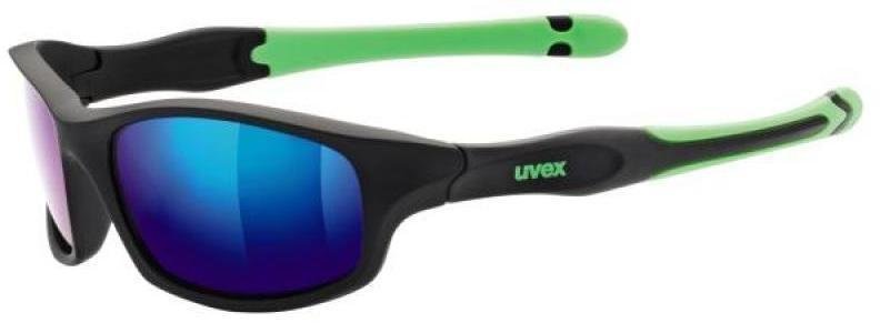 Occhiali sportivi UVEX Sportstyle 507 Black Mat/Green/Mirror Green