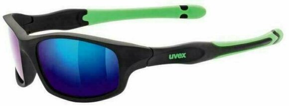 Športové okuliare UVEX Sportstyle 507 Black Mat/Green/Mirror Green - 1
