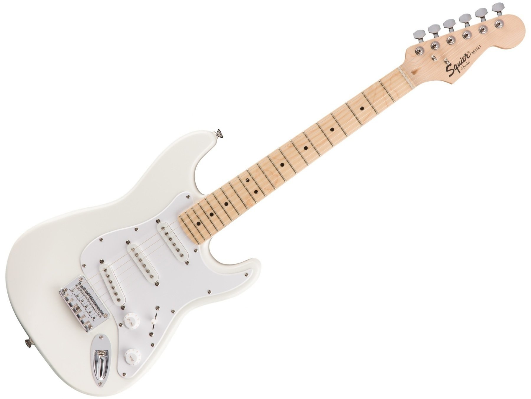 Electric guitar Fender Squier Mini Strat Maple FB Olympic White