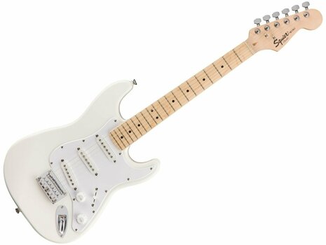 Elektrische gitaar Fender Squier Mini Strat Maple FB Olympic White - 1