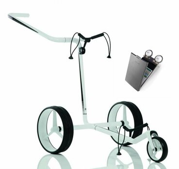 Handmatige golftrolley Jucad Carbon 3-Wheel SET White/Black Handmatige golftrolley - 1